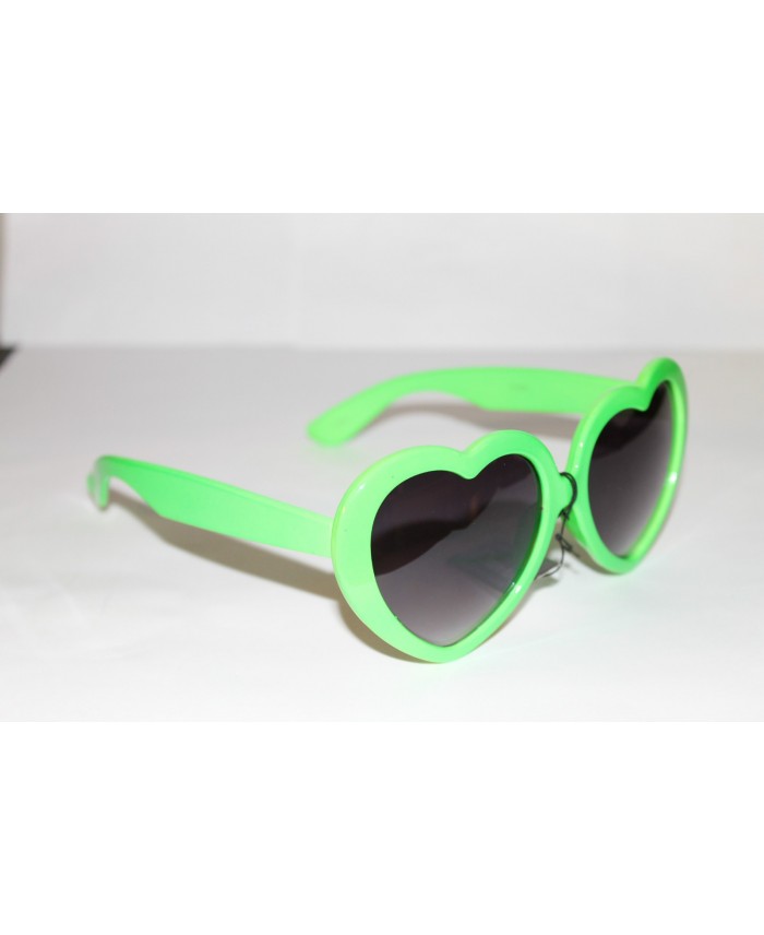 lunette fluo vert coeurs - Hyperfetes