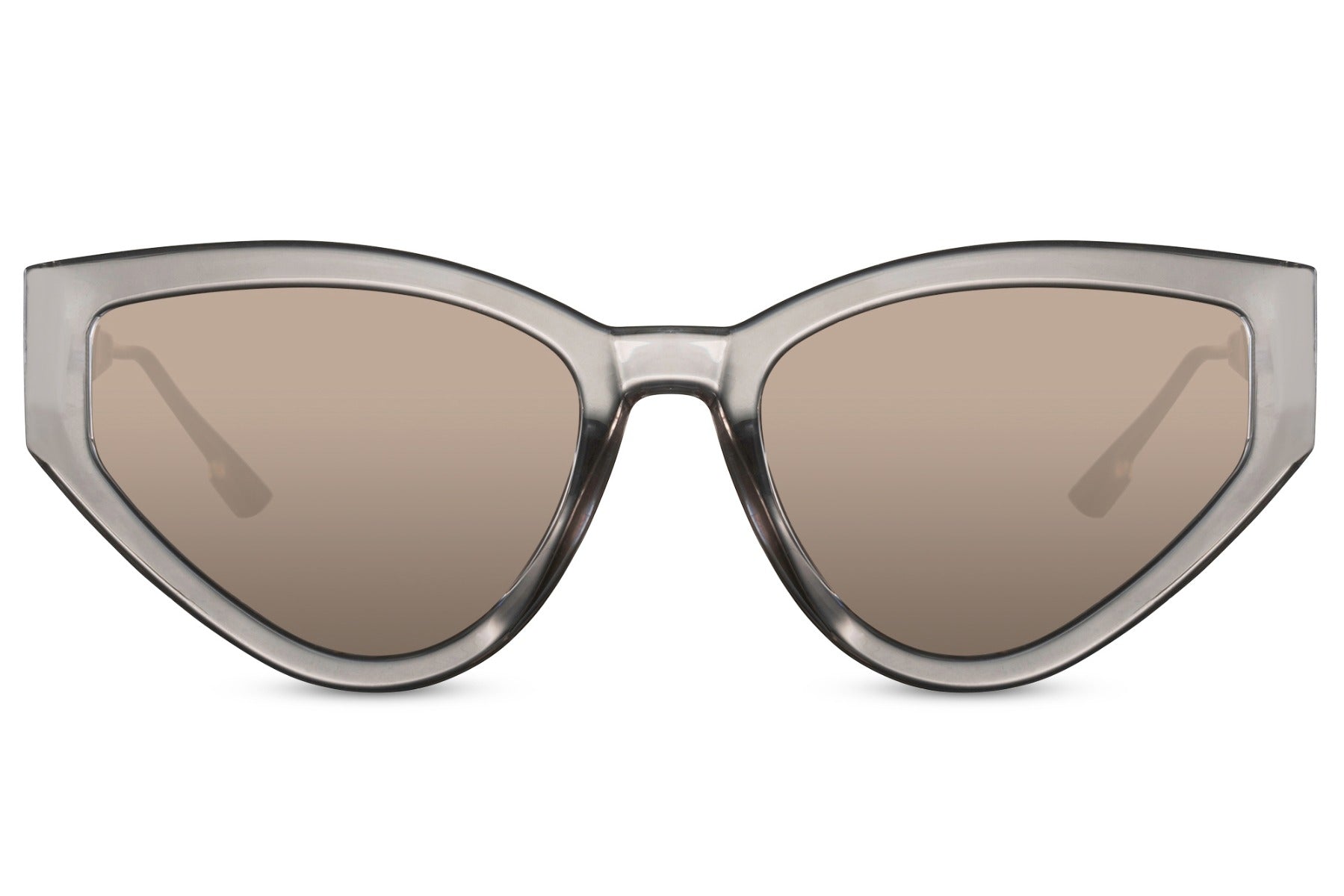 Lunettes Cat Eye solaires surdimensionnées transparentes – Image 2