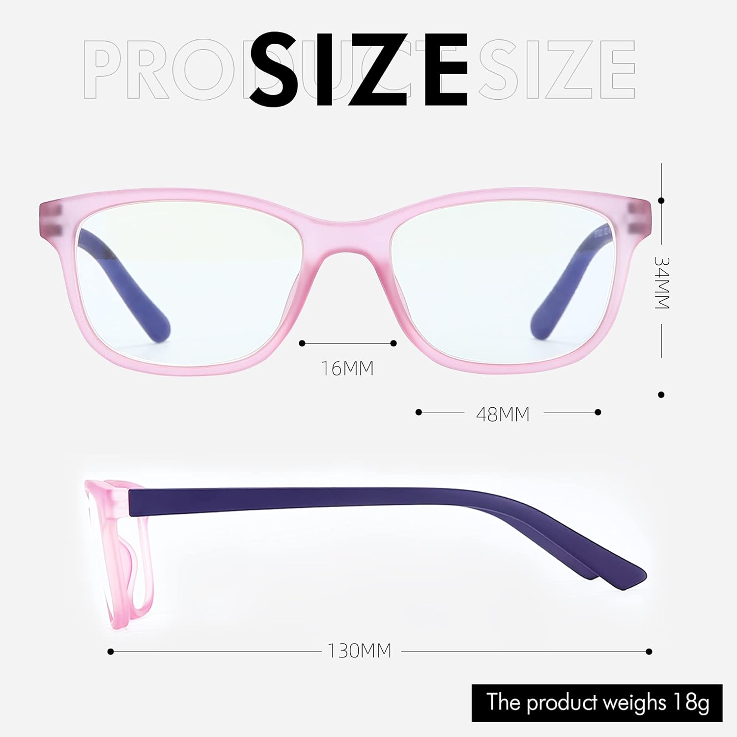 Lunettes anti lumière bleue ZENOTTIC classiques ultra-légères avec protection pour enfants – Image 3