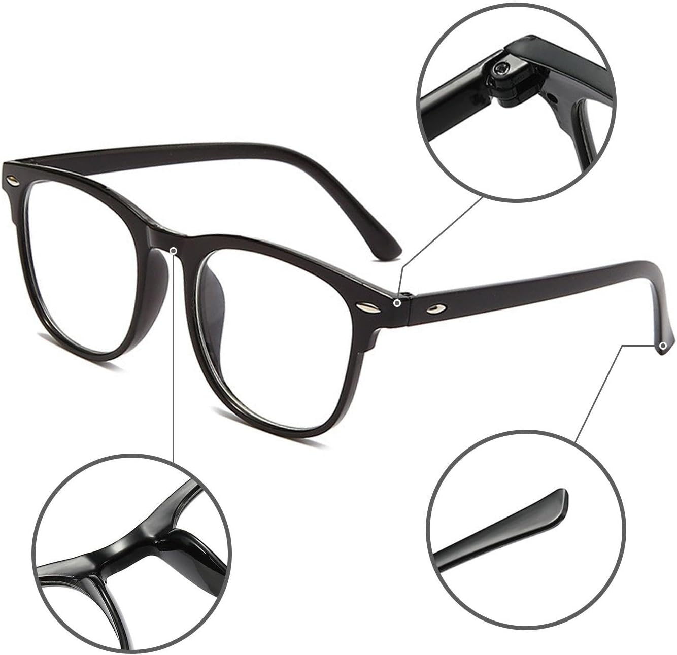 Lunettes anti lumière bleue pour enfants filles avec étuis - pack de 3 – Image 3
