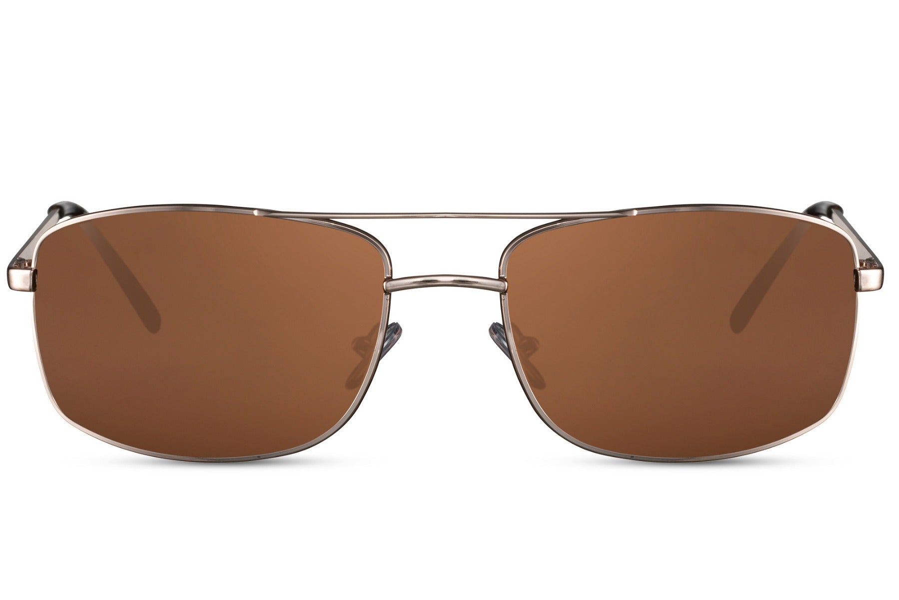 Lunettes de soleil rétro pas cher style Police en teinte marron – Image 2