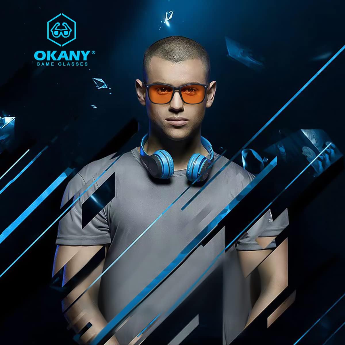 Lunettes anti lumière bleue Okany pour gaming - Protection UV400 et réduction de la fatigue oculaire – Image 6