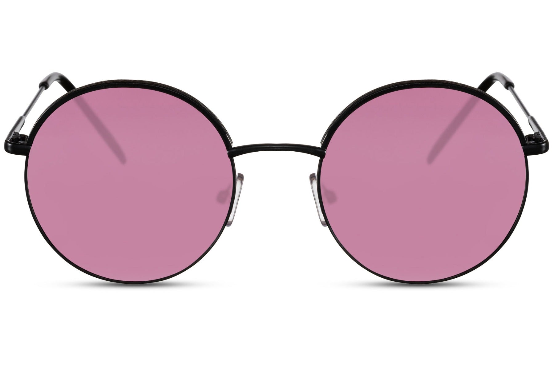 Lunettes rondes élégantes noires et violettes – Image 2