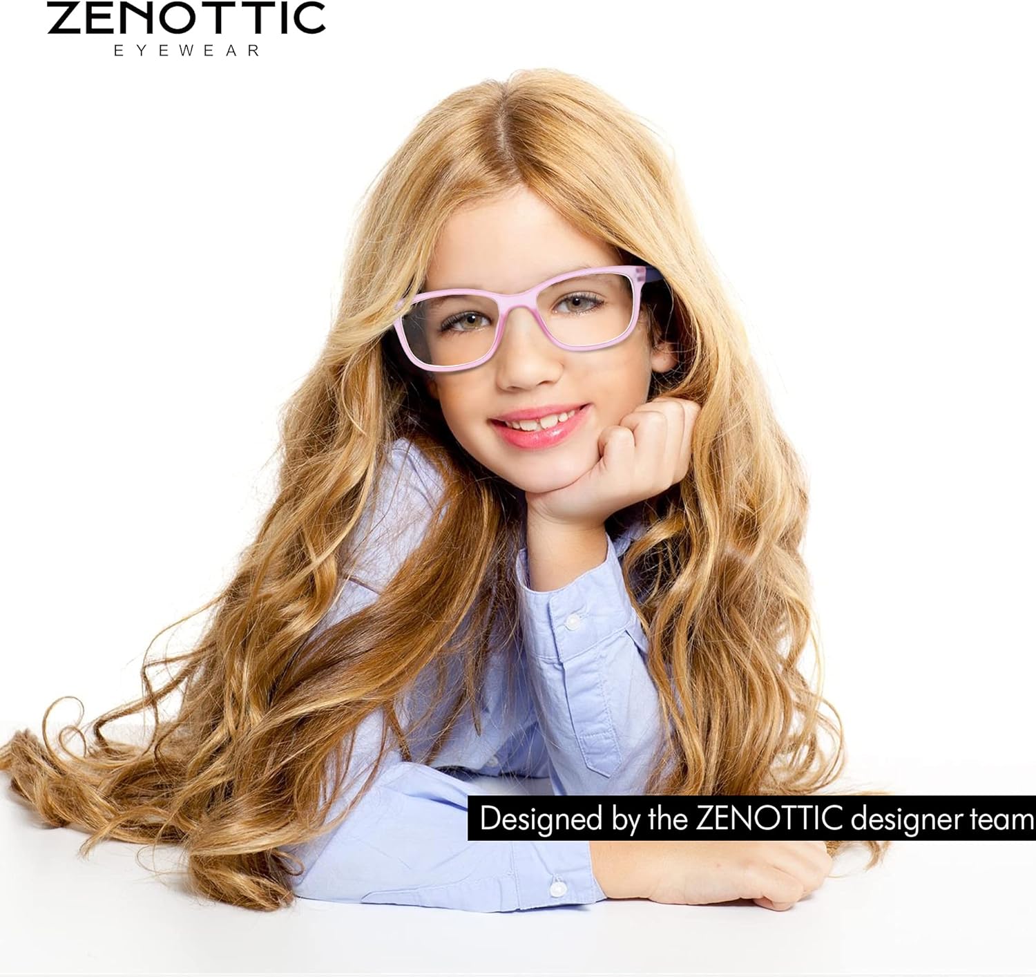 Lunettes anti lumière bleue ZENOTTIC classiques ultra-légères avec protection pour enfants – Image 2