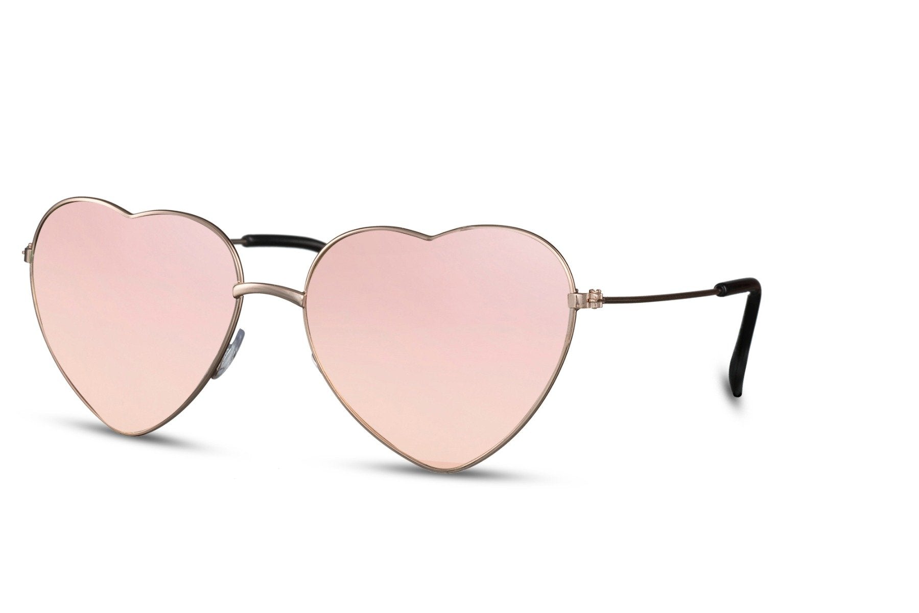 Lunettes forme de coeur effet miroir