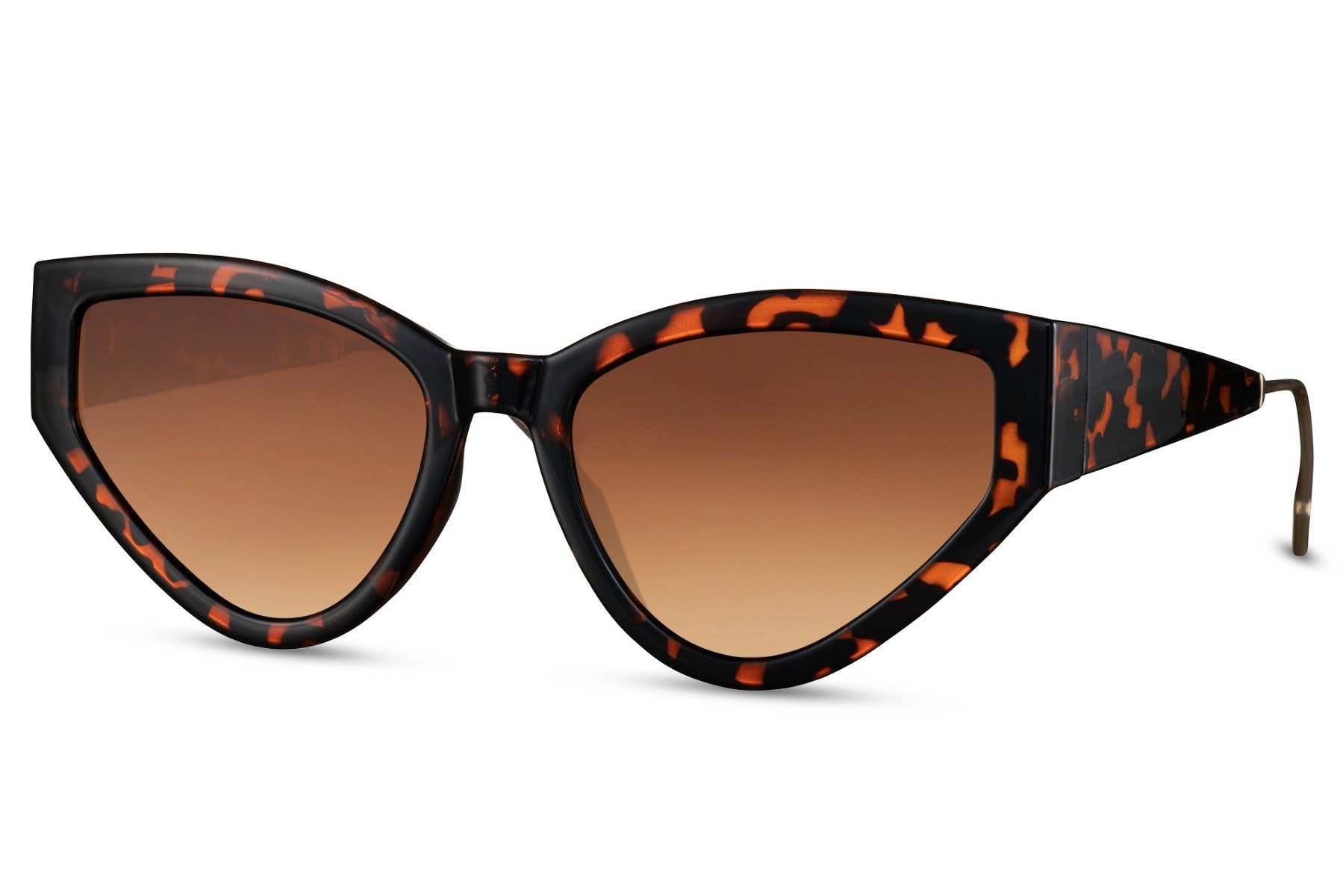 Lunettes Cat Eye solaires oversize motif léopard