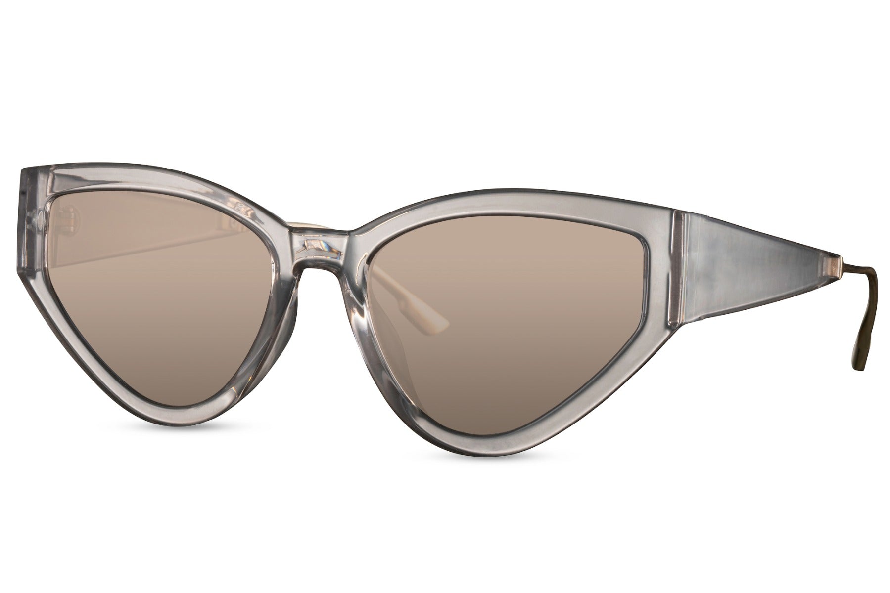 Lunettes Cat Eye solaires surdimensionnées transparentes
