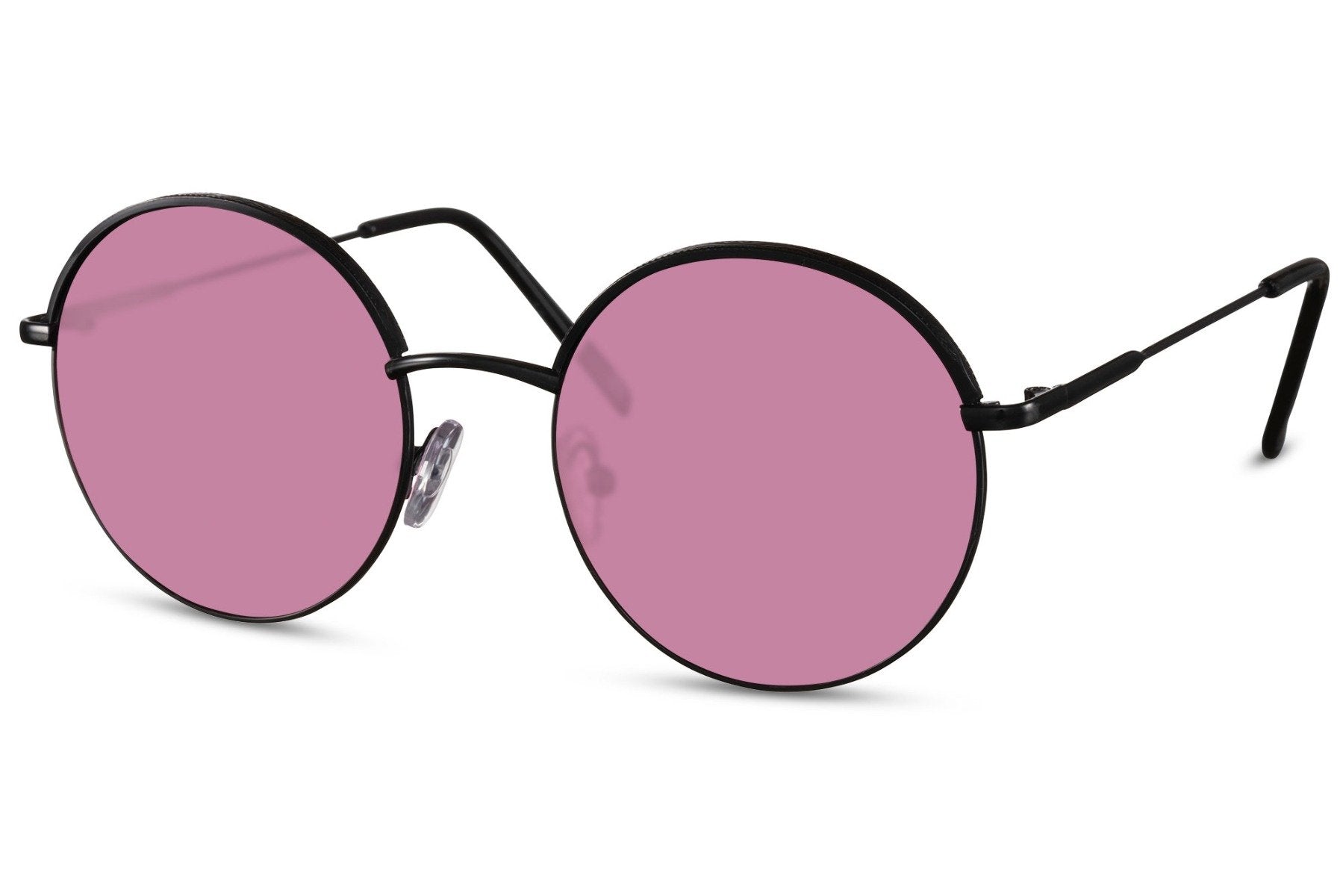 Lunettes rondes élégantes noires et violettes